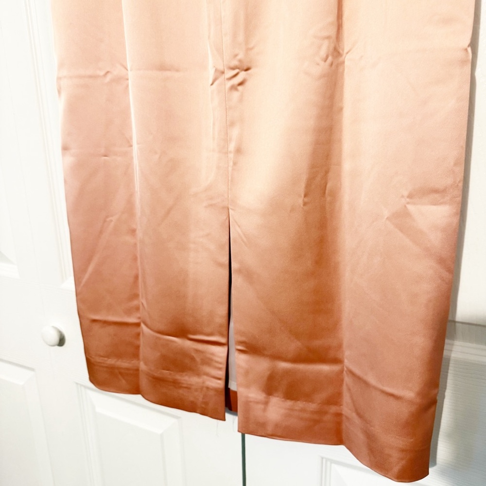 J. Crew No. 3 Pencil Skirt in Structured Satin Size 12 Peach High Waist NWT - Picture 8 of 10